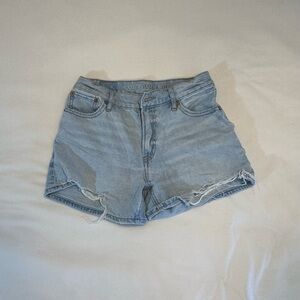 American Eagle Outfitters Blue Jean Shorts Distressed High-Waisted